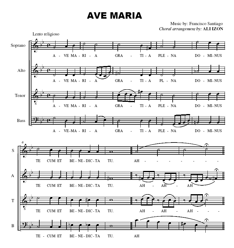 What are the lyrics to 'Ave Maria', and who composed the music