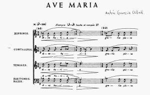 Anton Garcia Abril - Ave Maria score sample