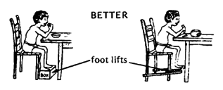 Figure out ways to help the child stay in contracture-preventing positions.