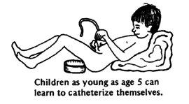 Children as young as age 5 can learn to catheterize themselves.