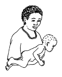 Carrying the child helps develop good head control, when he is face down.