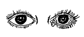 If children's eyes are red or sore, you can suggest that they wash them often with clean water with a little salt in it