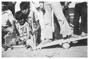 In this way villagers have a chance to see how different equipment in the playground is used.