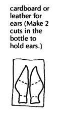 cardboard or leather for ears