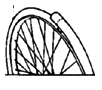 Rubber hose inside bicycle tire.