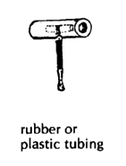 Rubber or plastic tubing.