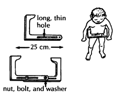 Close instrument around child's waist.