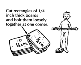 Aid for measuring leg length difference.