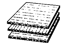 Paste together 4 to 10 layers with the corrugation alternating.