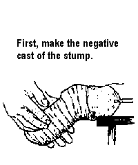 First, make the negative cast of the stump.