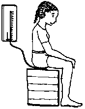 The person can sit on top of the pressure cuff.