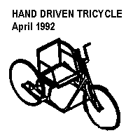 Hand driven tricycle