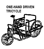 One-hand driven tricycle