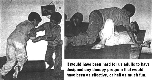 It would have been hard for us adults to have designed any therapy program that would have been as effective, or half as much fun.