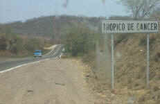 Tropic of Cancer, 25 km North of Mazatlan.