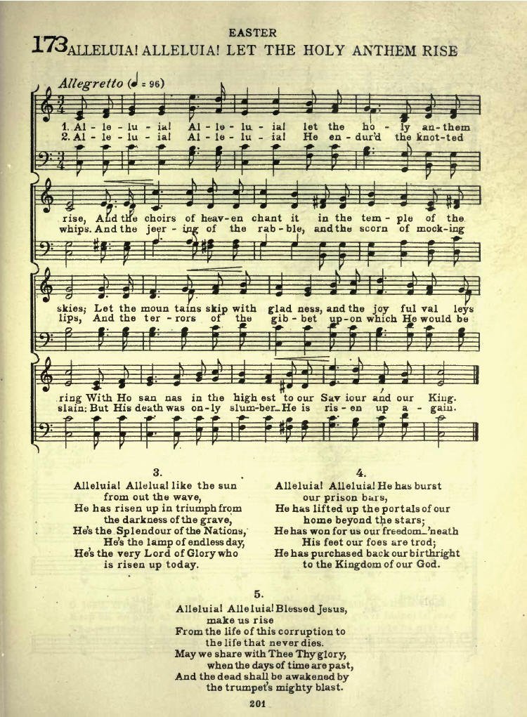 173 Alleluia Alleluia Let The Holy Anthem Rise 173 Alleluia Alleluia Let The Holy Anthem Rise